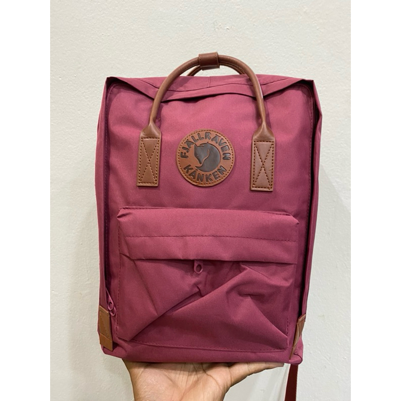Jual RANSEL KANKEN MEDIUM BAHAN KULIT MIX DENIM TEBAL MUAT LAPTOP ...
