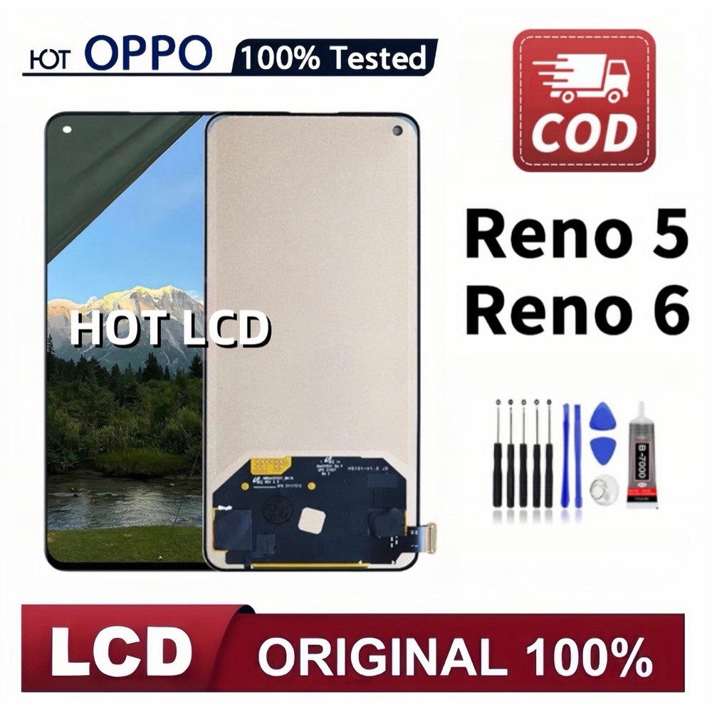 Jual 【ORIGINAL】LCD OPPO Reno5 / Reno6 FULL TOUCHSCREEN | Shopee Indonesia