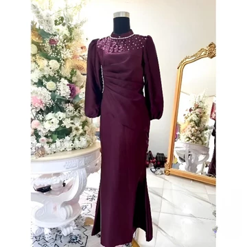 Vina Dress Satin Silk Premium Wanita Kondangan Muslim Body Fit Mermaid 2026