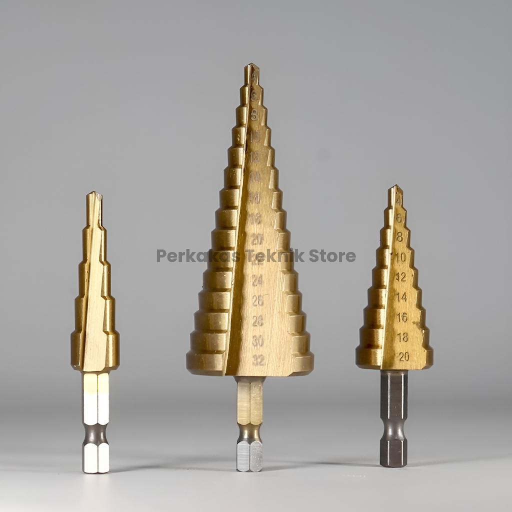 Jual Mata Bor 4-32mm K55 HSS TIN Step Drill Bit 4-32mm | Shopee Indonesia