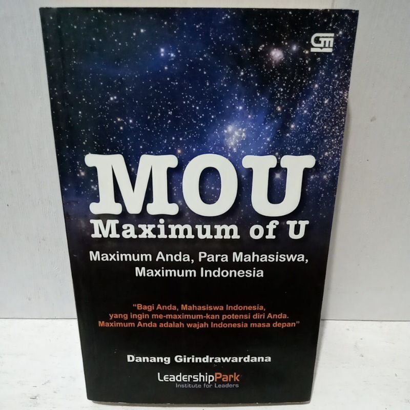 Jual Buku Original MOU MAXIMUM OF U MAXIUM ANDA PARA MAHASISWA MAXIMUM ...