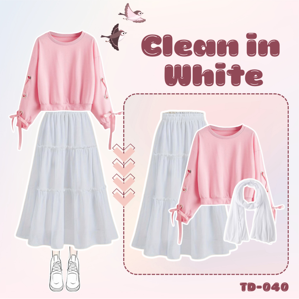 Jual One Set Rok Wanita Korean Style Dilengkapi Dengan Rok Susun ...