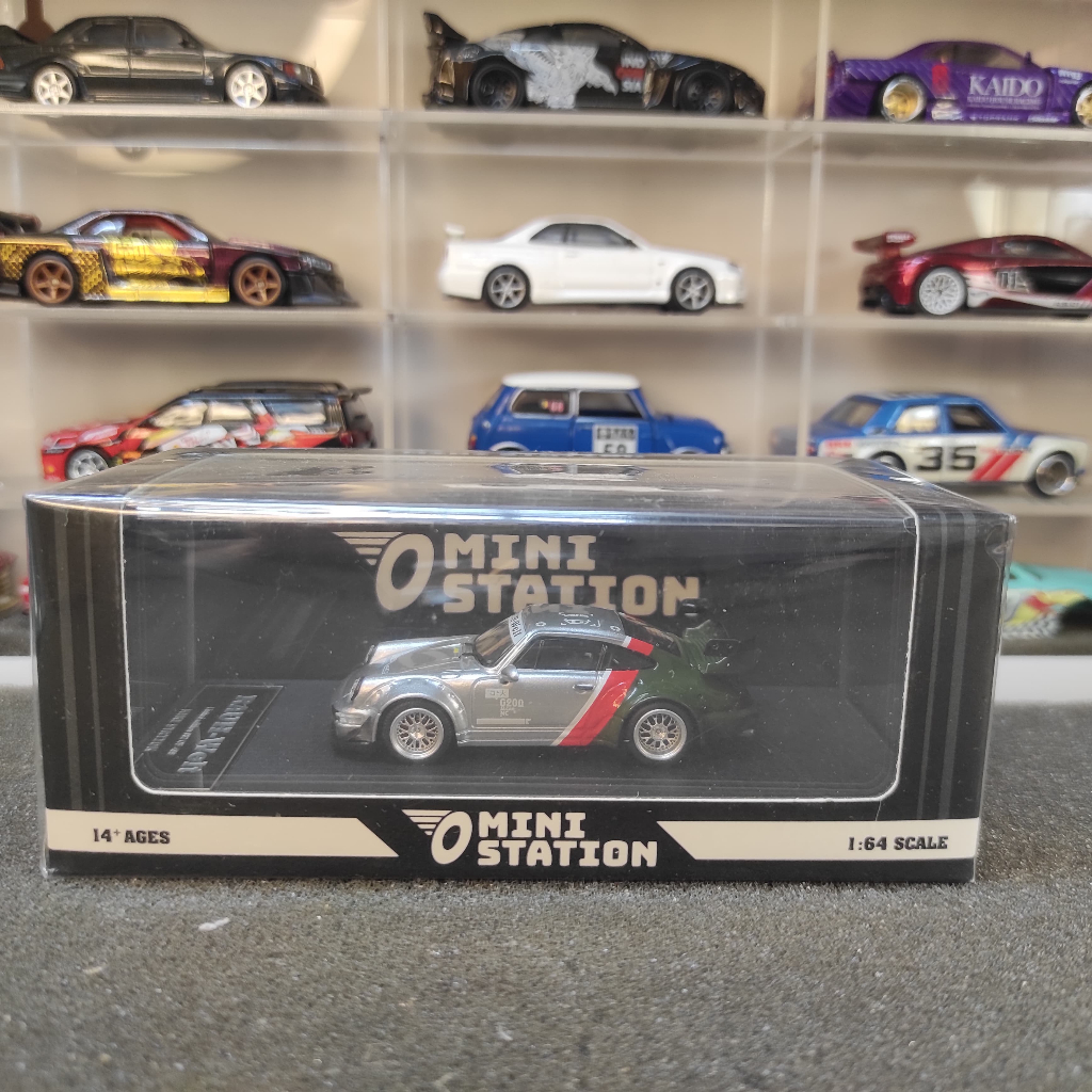 Jual Mini Station 64 Porsche RWB 964 Samurai Cyberpunk Silver Limited ...