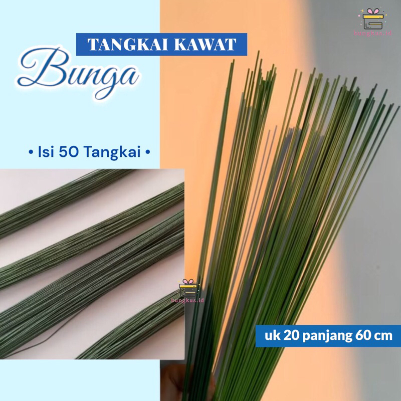 Jual TANGKAI BUNGA KAWAT( ISI 50 TANGKAI) Tangkai Bunga kawat panjang ...