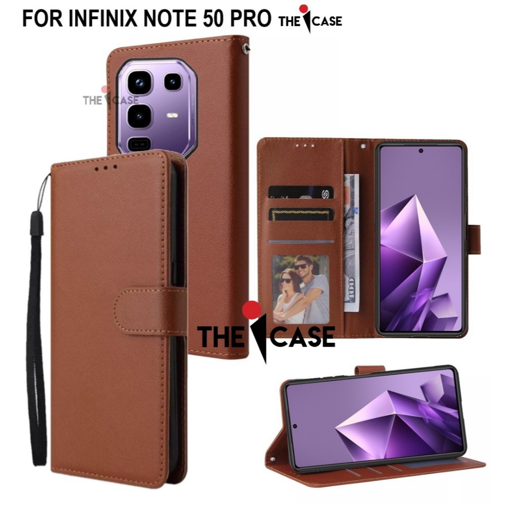 Jual Casing infinix note 50 pro model flip buka tutup case kulit ada ...