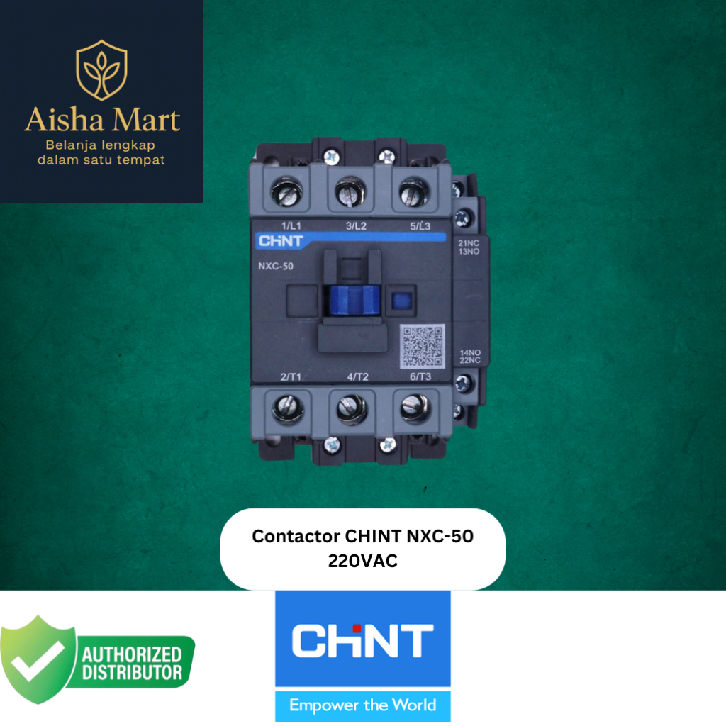 Jual Contactor CHINT NXC-50 220V AC | Kontaktor Magnetik 50A Coil ...