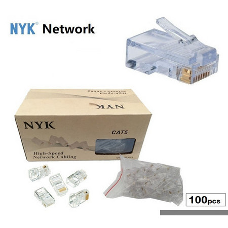 Jual NYK Connector RJ45 CAT5 isi 100pcs | Shopee Indonesia
