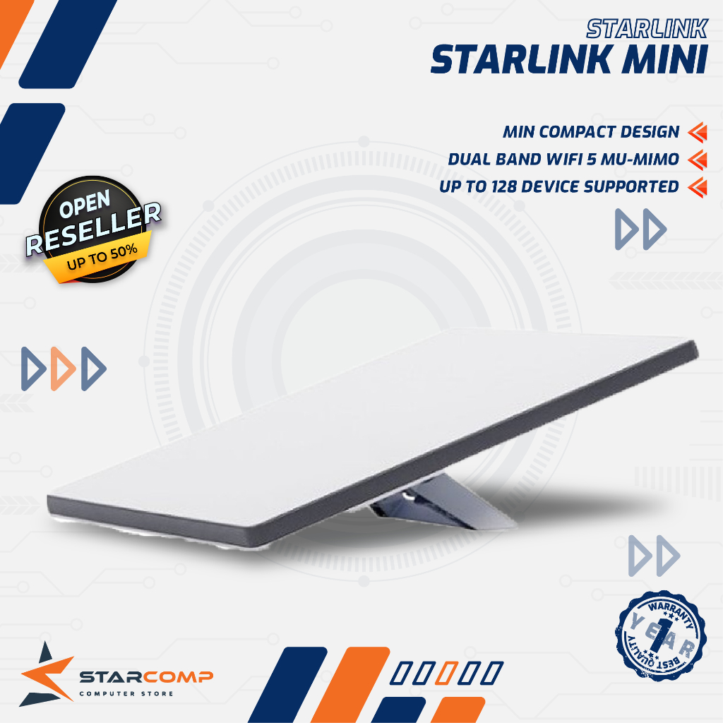 Jual Starlink Mini Internet Kit Satellite Antenna & WiFi Router Kit ...