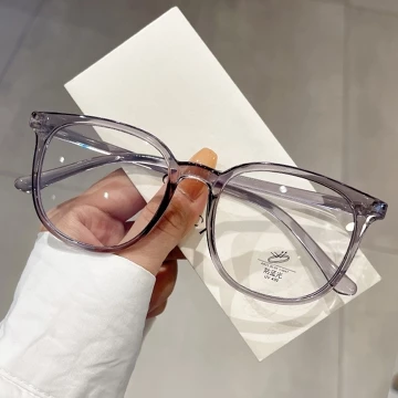 Kacamata Korea Wanita Kacamata Anti Radiasi Pria Wanita Fashion Cat Eye Retro Flat Eyeglasses