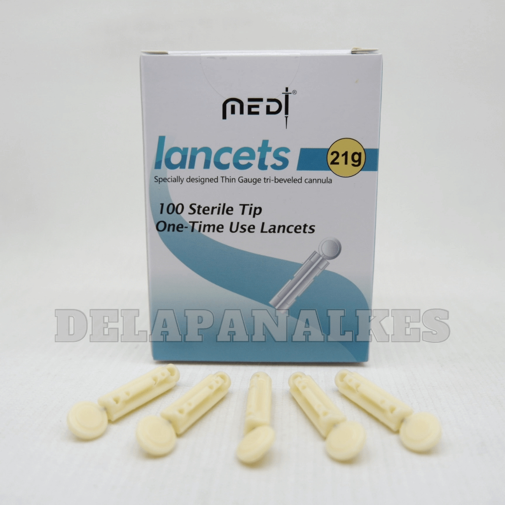 Jual MEDT Blood Lancet 21G Medilance Jarum Bekam isi 100 pcs Steril ...