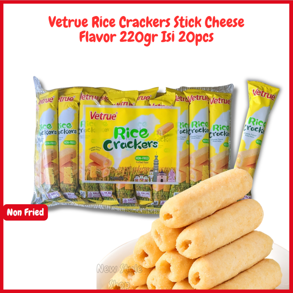 Jual Vetrue Rice Crackers Stick Vegetable & Cheese Flavor 220gr 1 Pack ...