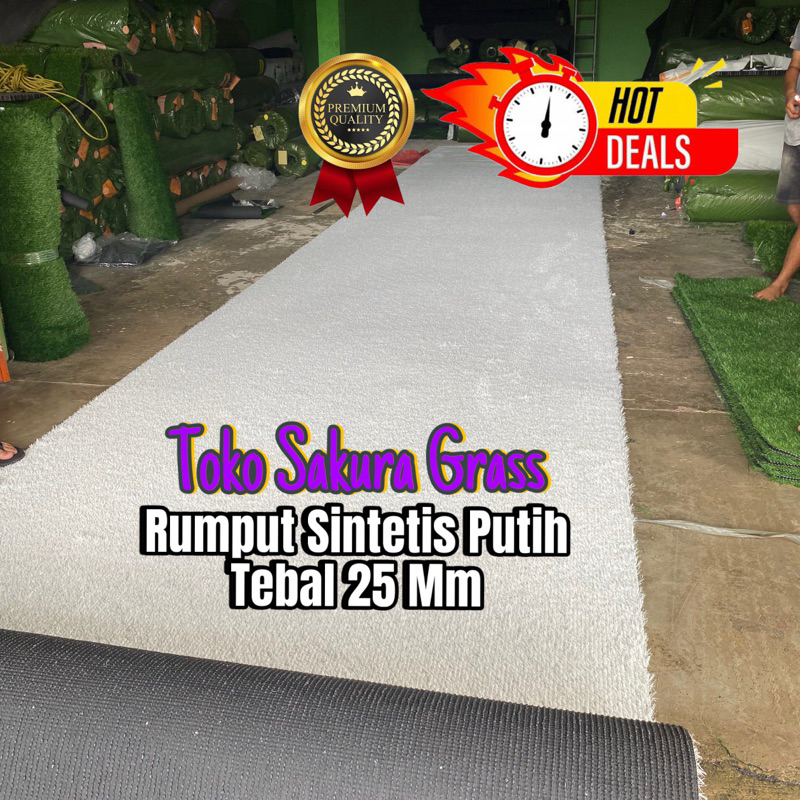 Jual Grosir Rumput Sintetis Putih - Rumput Line Futsal Putih Tebal 25 ...