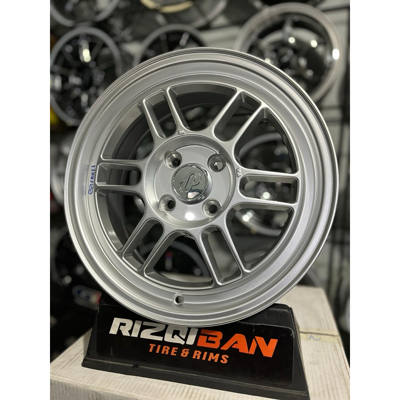 Jual velg enkei rpf r15 hyper silver pcd 4x100 lebar 6,5 et42 kondisi ...