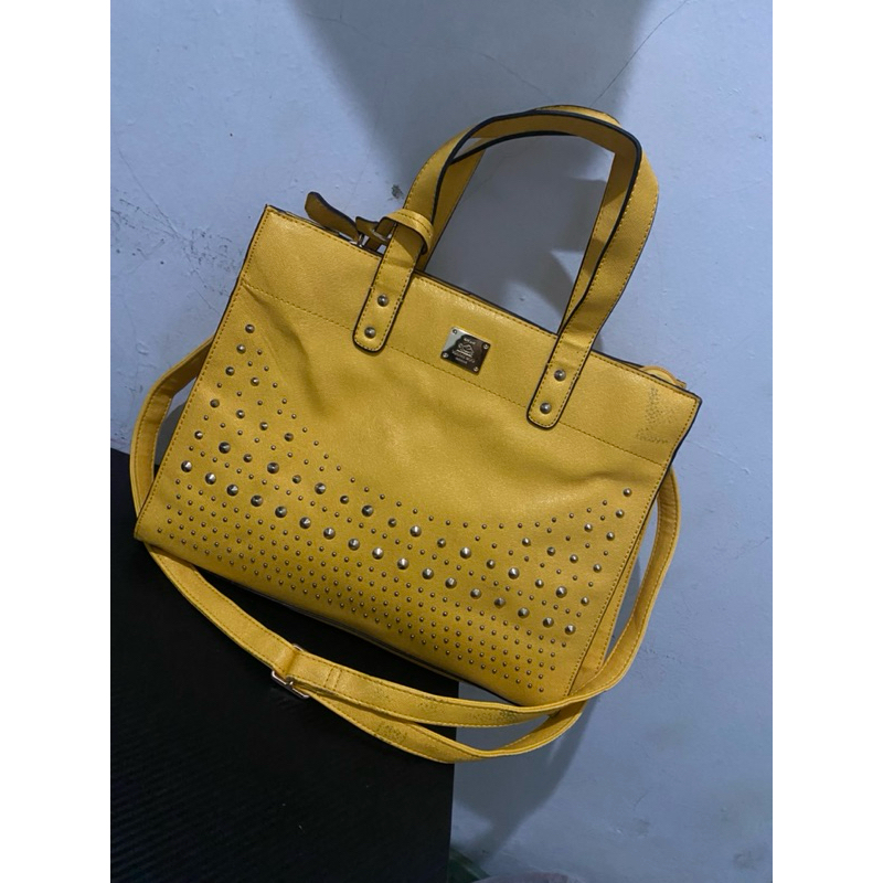 Jual Tas Kuning Youngwoo Tas Kerja Tas Pesta Korean Style | Shopee ...