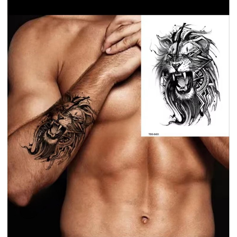 Jual Temporary Tattoo Tatto Tato Temporer Seri TBS 8401 Lion King Raja ...