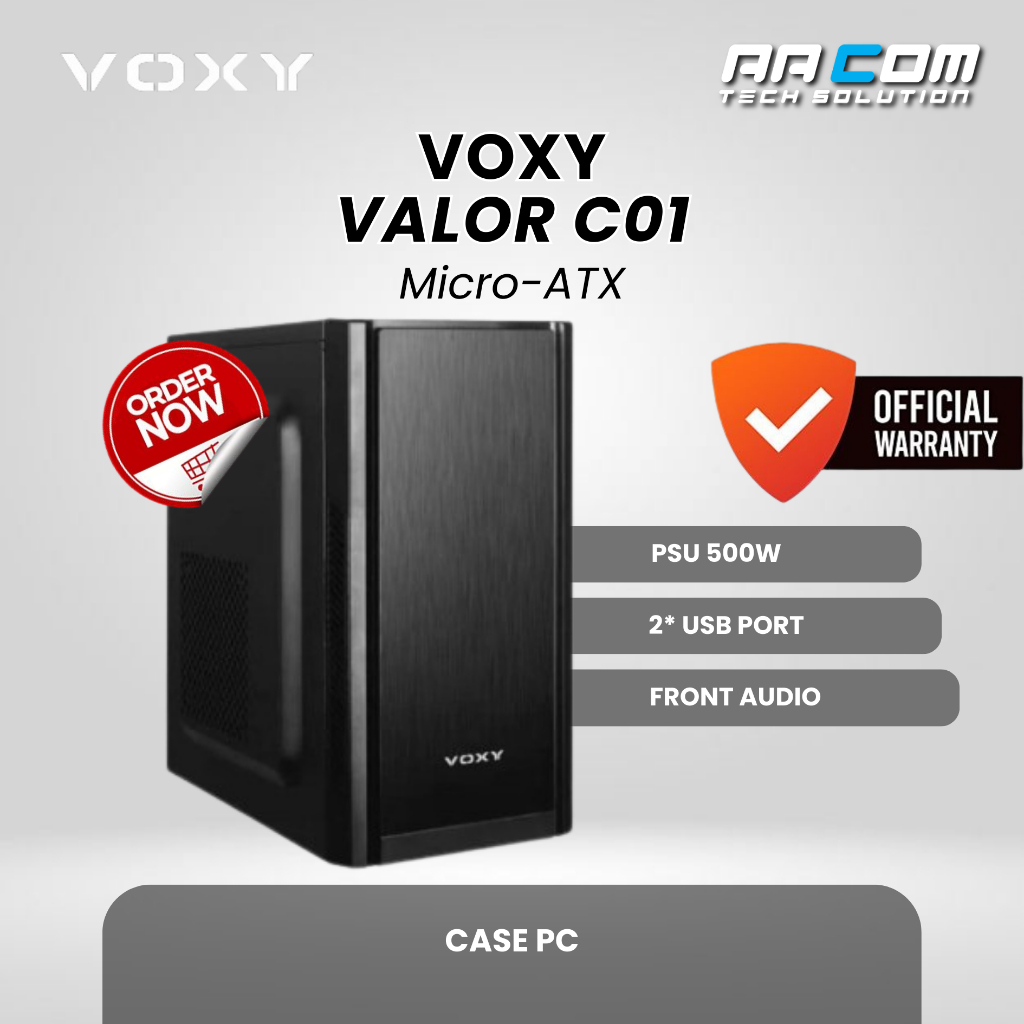 Jual CASING CASE PC CPU KOMPUTER VOXY VALOR C-01 MICRO-ATX WITH PSU ...