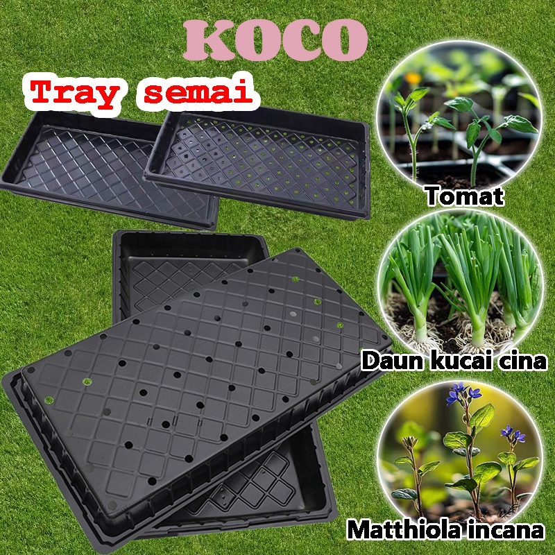 (DISARANKAN PEMBELIAN MINIMAL 10 PCS) Tray Semai Bibit Biji / Semai Seedling / Tanaman Hidroponik / Tatakan / Baki
