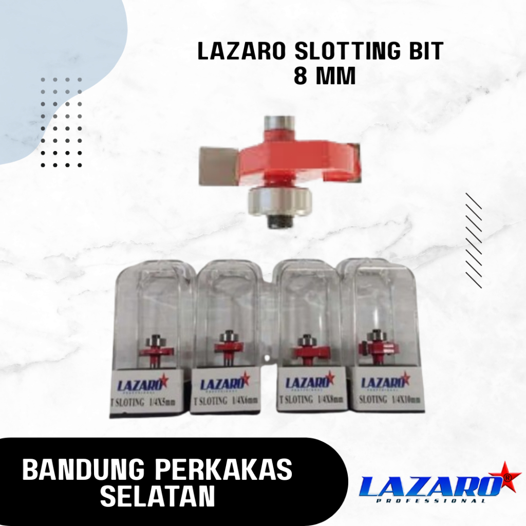 Jual LAZARO SLOTTING Bit 3 4 5 6 8 10 12 mm Router Bit Mata Profil ...