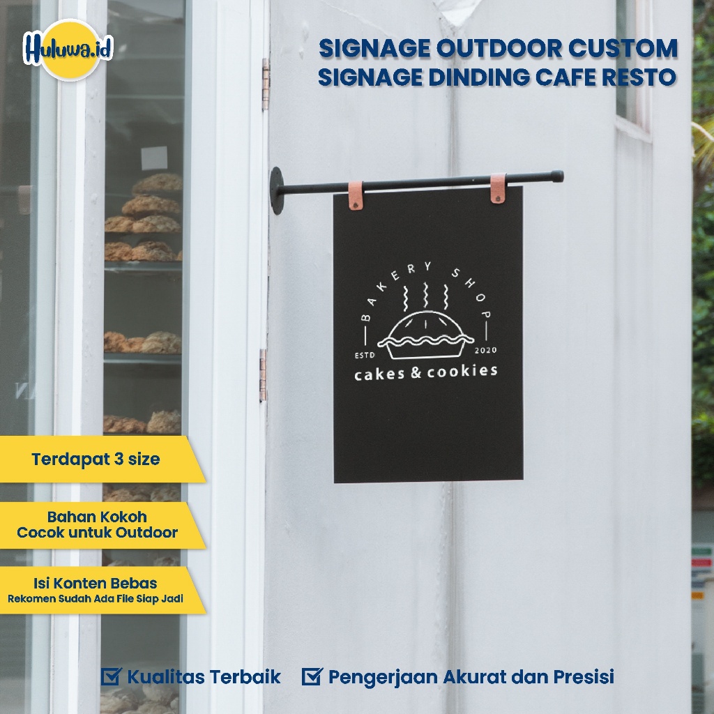 Jual Signage Outdoor Custom Logo Nama / Signage Dinding Cafe Resto ...