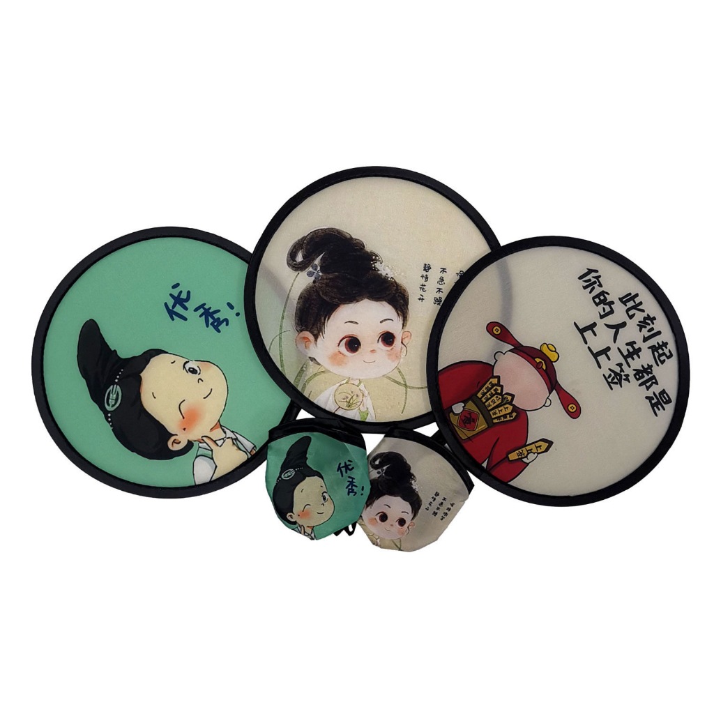 Jual Kipas Lipat Kecil Baru Musim Panas lucu kartun fan aesthetic kain ...