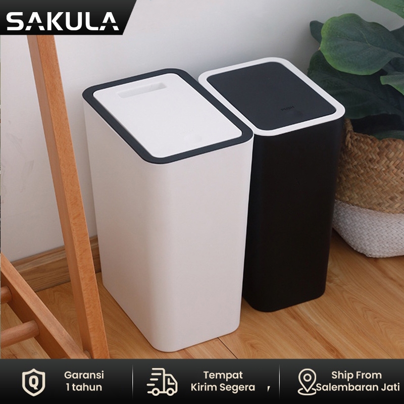 Jual SAKULA Tempat Sampah Plastik Tertutup Minimalis Tempat Sampah ...