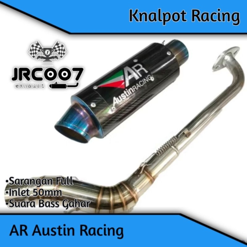 Jual Knalpot Racing AR Austin Racing Blue Karbon For All Motor Matic ...