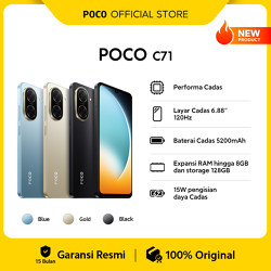 POCO C71 (4+4GB/128GB) Performa Cadas | Layar Cadas 6.88" 120Hz | Baterai Cadas 