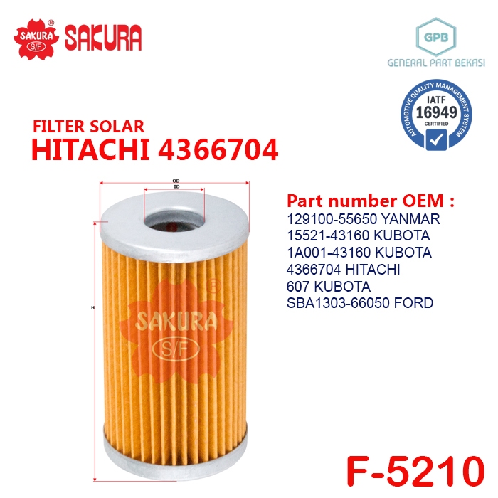 Jual Filter Solar HITACHI 4366704 F-5210 Sakura | Shopee Indonesia
