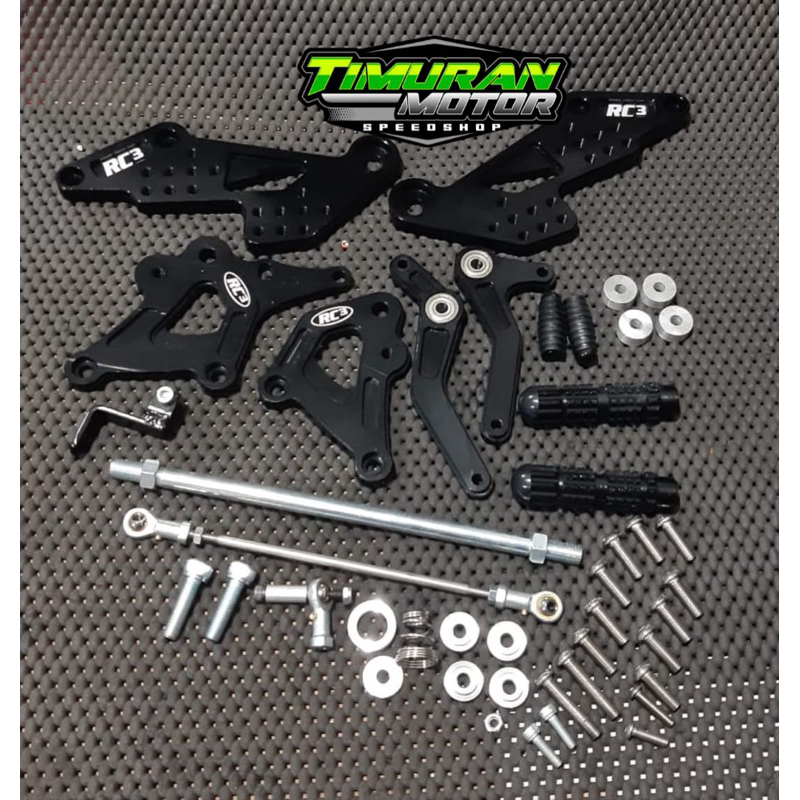 Jual FOOTSTEP UNDERBONE RC3 MX KING RACE PLUS ADAPTOR BLACK | Shopee ...