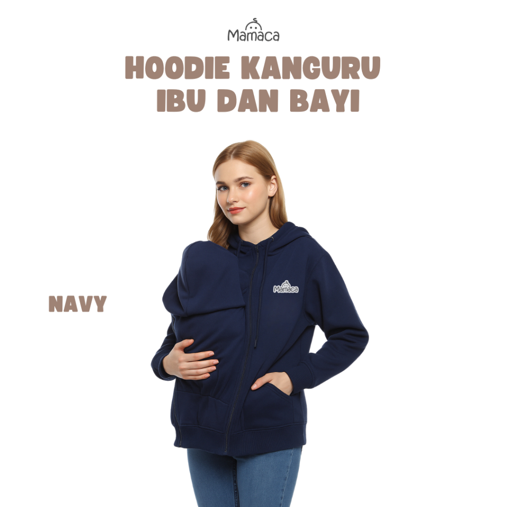 Jual MAMACA Hoodie Kangaroo Ibu dan Bayi Jaket Sweater Selimut