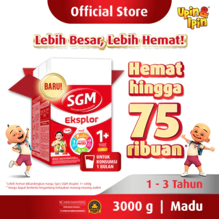 SGM Eksplor 1+ dengan IronC Susu Pertumbuhan Rasa Madu 3000GR