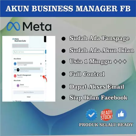1 AKUN BM FB INCLUDE HALAMAN / AKUN BUSINESS MANAGER ONLY Invite Via Link / Email