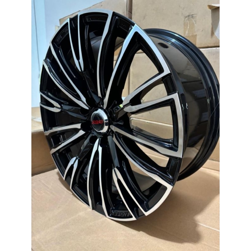 Jual Velg Mobil Ring 17 hole 8 R17 lubang 8 VOLK RAYS Black Polish Jazz ...