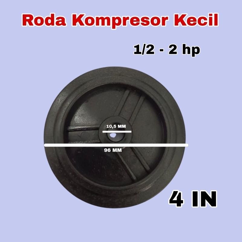 Jual Roda Mesin Kompresor 4IN Roda Kompresor 1/2HP 1/4HP roda kompresor ...
