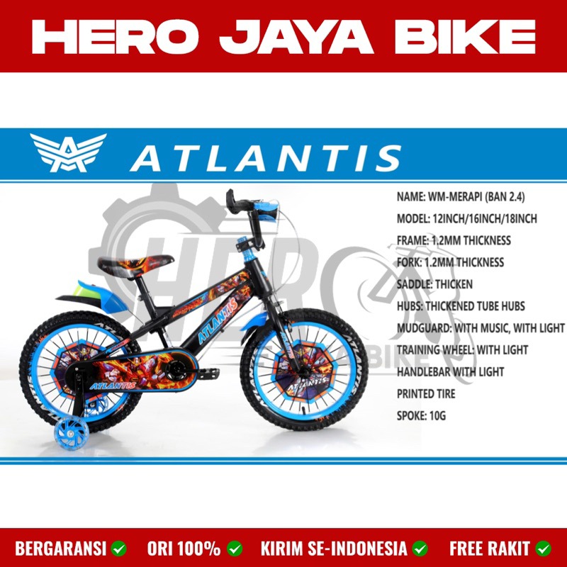 Jual Sepeda BMX ATLANTIS TWINS NEW & MERAPI New Anak Laki size 12,16 ...