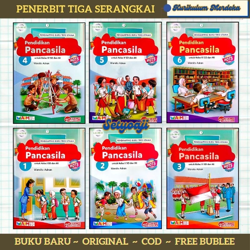 Jual Global Pendidikan Pancasila SD/ MI Kelas 1 2 3 4 5 6 KM Tiga ...