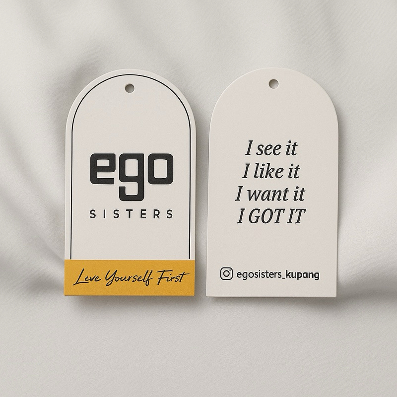 Jual (FREE DESIGN) Label Hangtag Custom Tag Full Color Label Price Tag ...