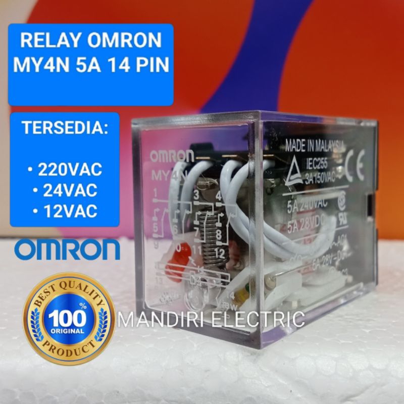 Jual relay Omron my4n/my4 12vdc 14pin 5a | Shopee Indonesia