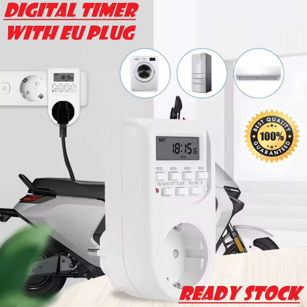 Jual Timer Digital Programmable Switch Weekly 16 Program Stop Kontak ...