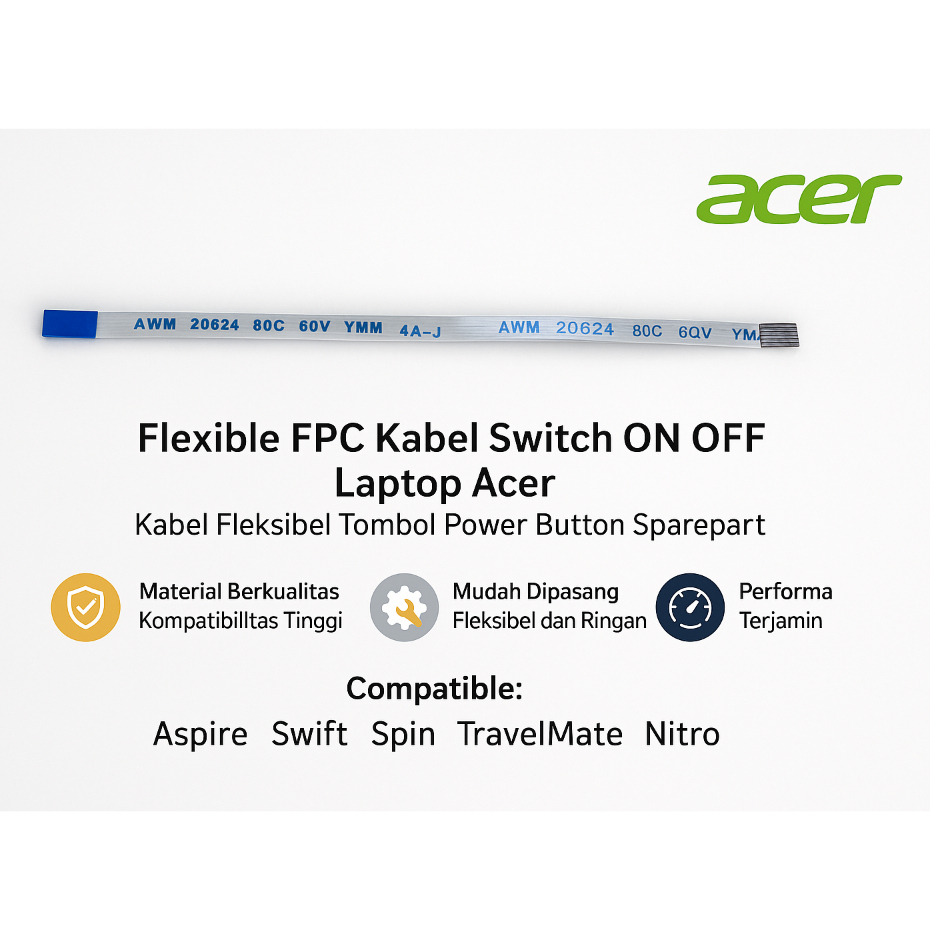 Jual Flexible FPC Kabel Switch ON OFF Laptop Acer – Kabel Fleksibel ...