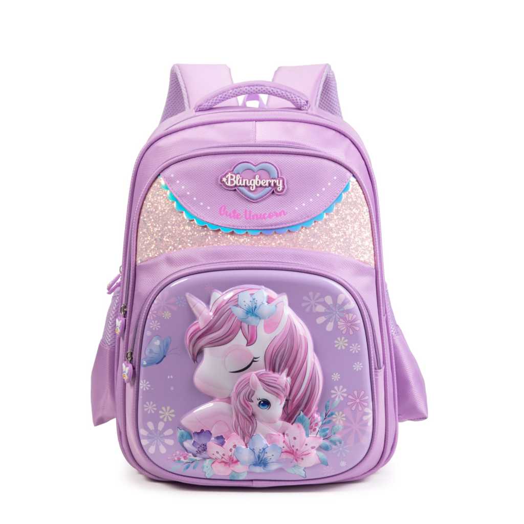 BLINGBERRY Tas Sekolah Unicorn Glitter Waterproof anti air tas ransel anak  SD tas sekolah anak perempuan premium ORIGINAL BLINGBERRY