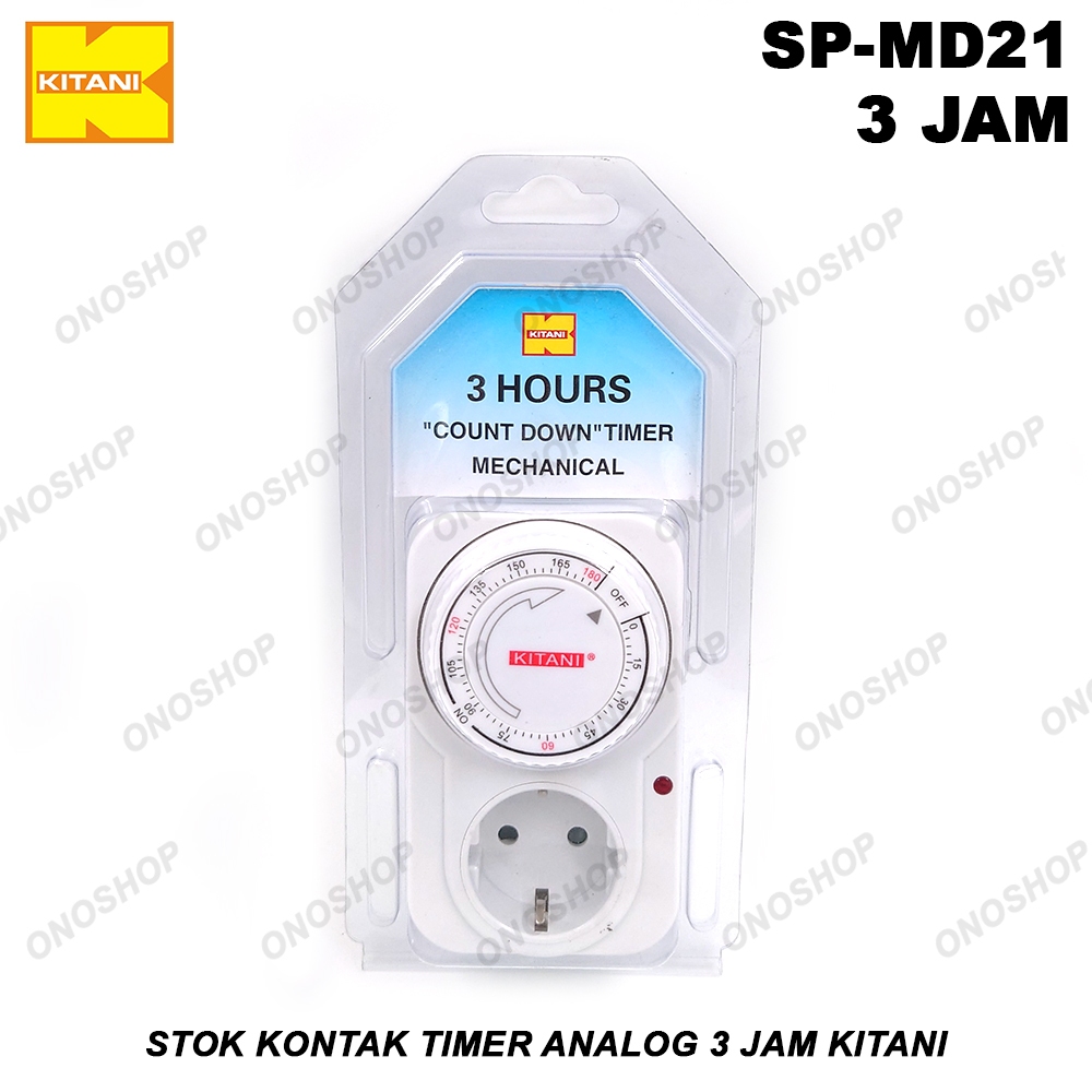 Jual Stop Kontak Timer 3 Jam Kitani | Shopee Indonesia
