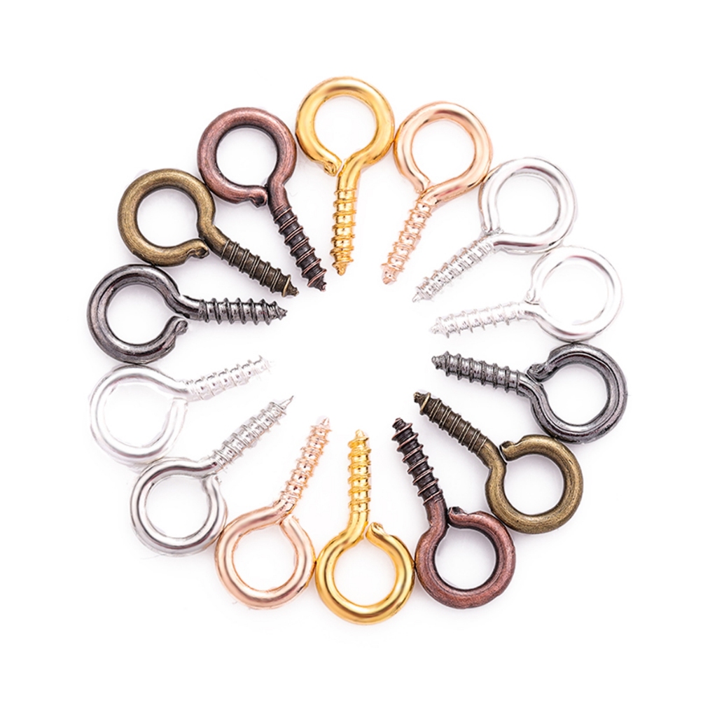 Jual 200PCS Screw Eye Pins | Paku Mata Ulir Claw Golden Silver ...