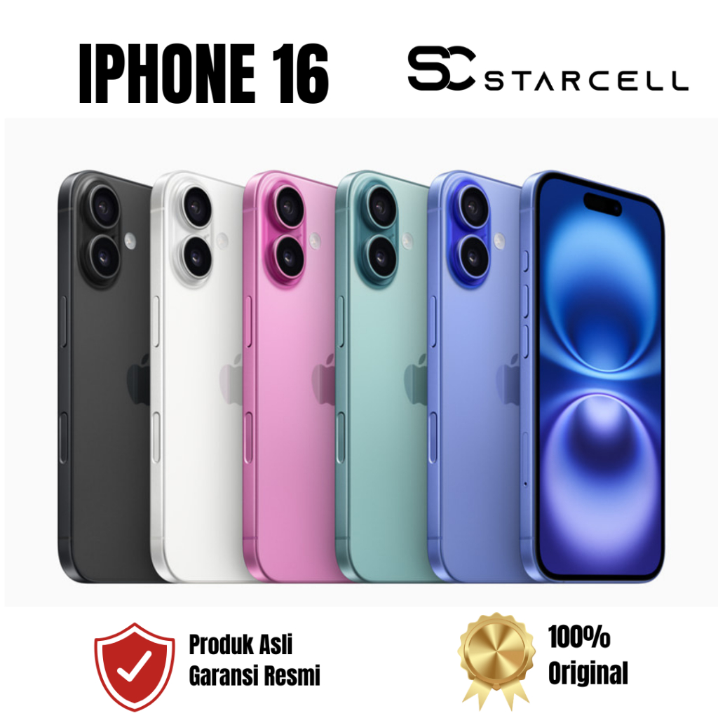 Jual Starcell - IPHONE 16 128GB, 256GB, 512GB (GARANSI RESMI) | Shopee ...