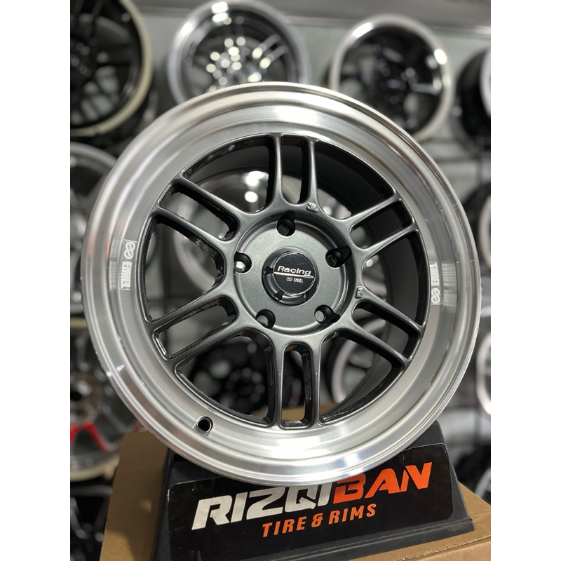 Jual velg enkei rpf r15 gunmett lip polish pcd 5x114 kondisi baru ...
