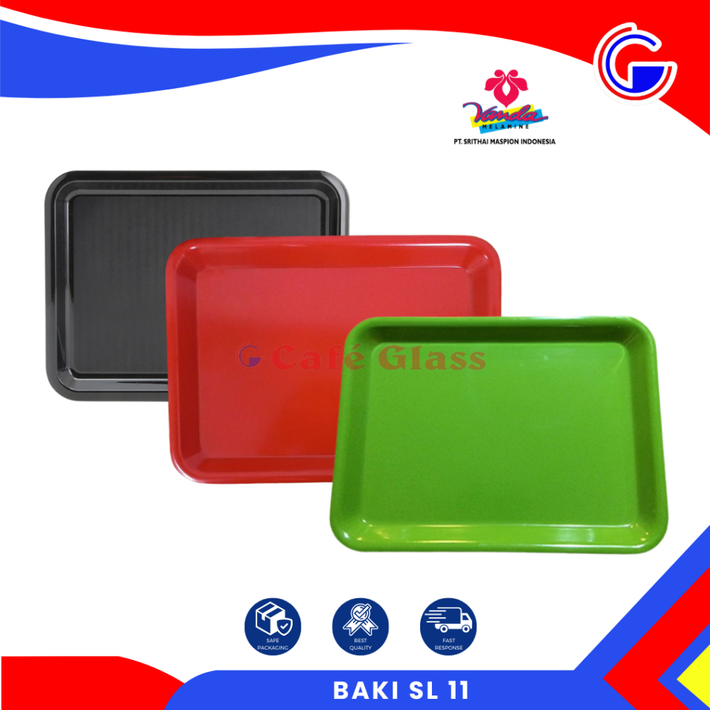 Baki Melamin / Nampan Melamin Serbaguna / Tray Melamin Untuk Bon Bill Resto / Baki Sl-11