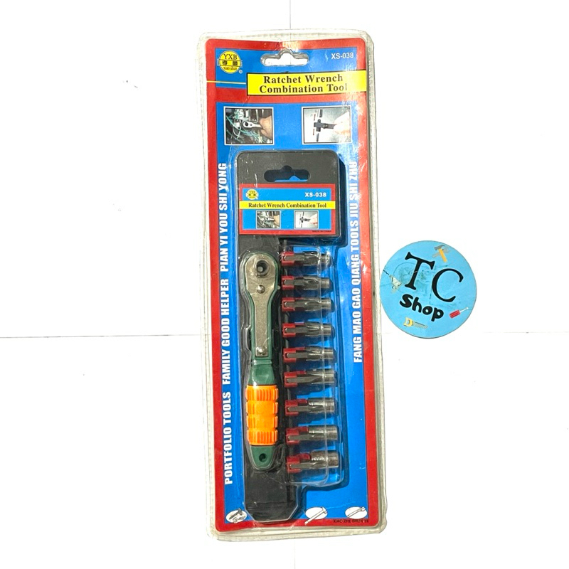Jual Stang Gagang Kunci Sok Rachet Set RACHET WRENCH COMBINATION TOOL ...