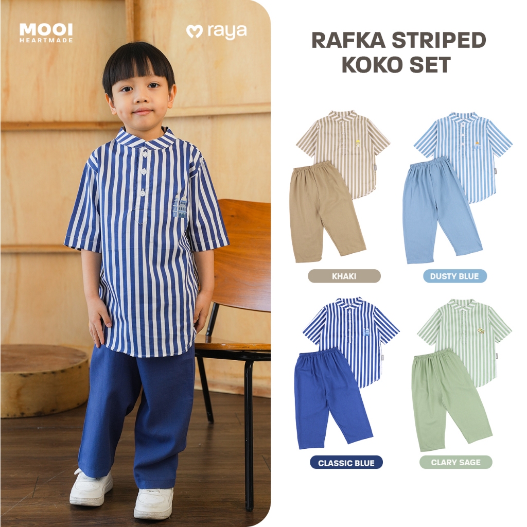 Jual Mooi Rafka Striped Koko Set Setelan Koko Anak | Shopee Indonesia