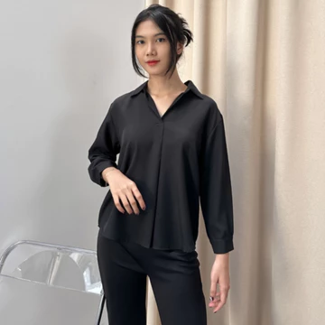 Outfit Atasan Blouse Formal Gaya Korean Lengan Panjang Oleh Ortega