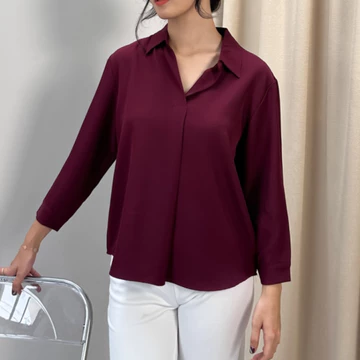 Outfit Atasan Blouse Formal Gaya Korean Lengan Panjang Oleh Ortega
